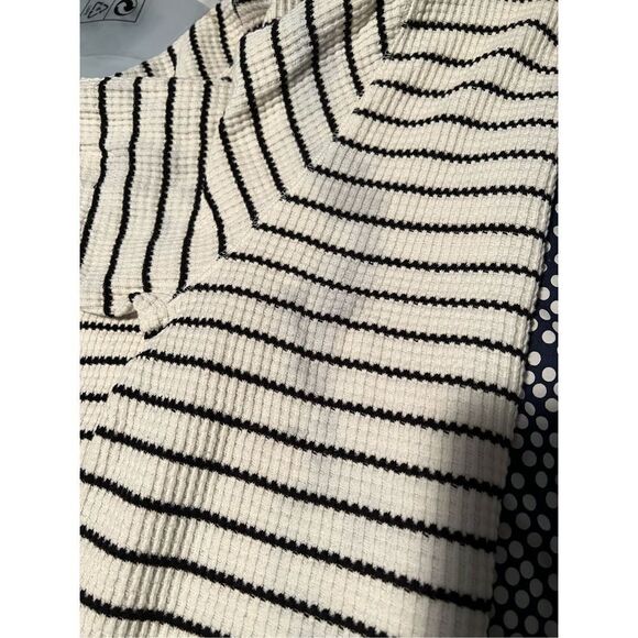 Lilla P cream and black striped cowl neck long sleeve thermal - Picture 7 of 7